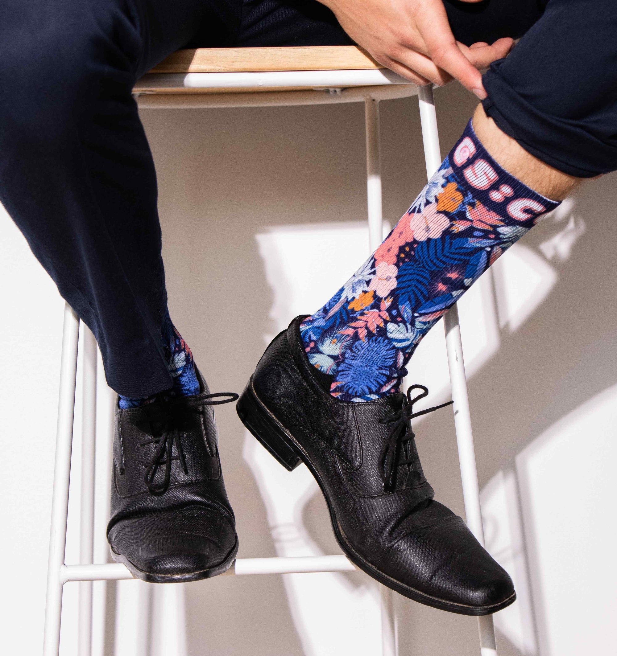 Printed Flower Casual Socks 