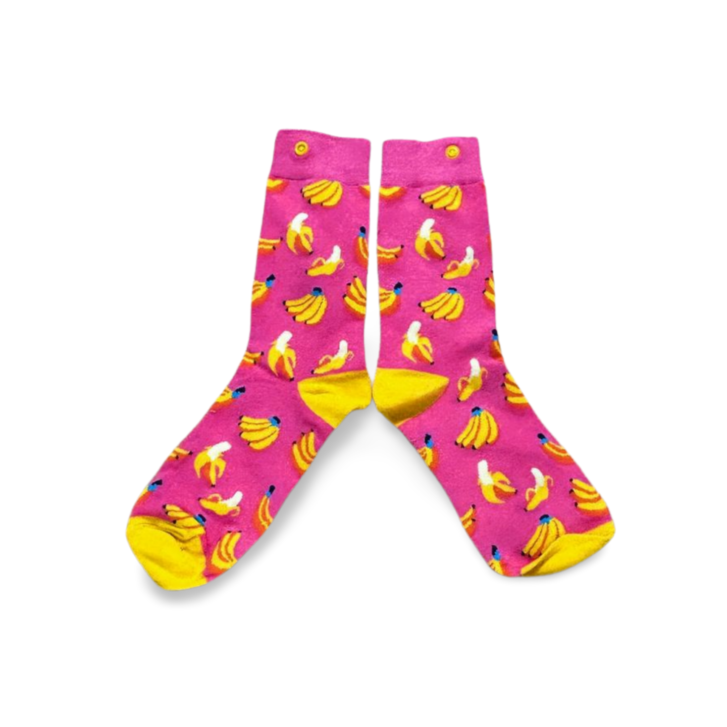 Pink banana-themed socks for a playful and delightful gift for him.